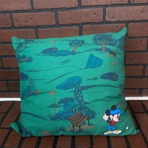 Rare HTF Disney Mickey Mouse Golf Course Pillow